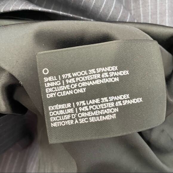 Club Monaco Kingston Blazer Skirt Set Dark Gray Stripe NWTs Wool size 10 - Picture 11 of 11